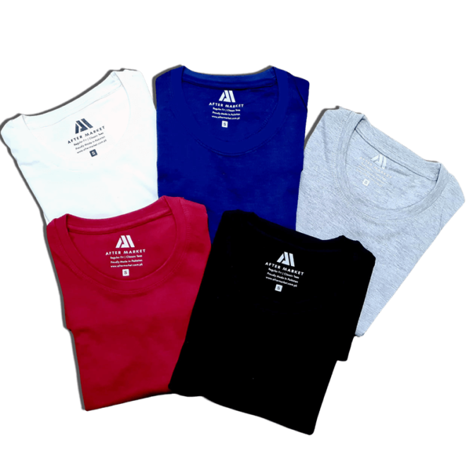 Pack of 5 Plain T Shirts